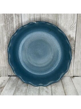 Vintage Bennington Potters Centerpiece Pie Pan Blue